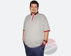 büyük beden erkek polo gri tshirt